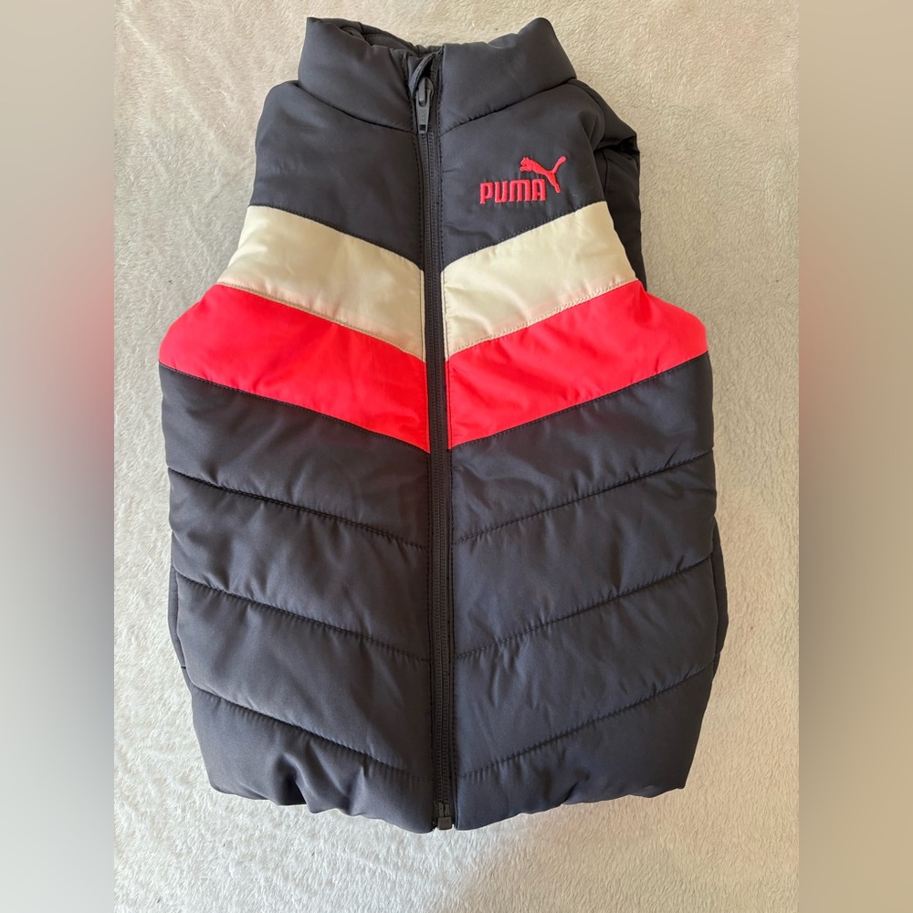 Puma Kids Vest - Black, Red, and White
